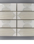 Arabesque Textured Cream Porcelain Mosaic Tile