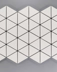 White Ceramic Triangle Mosaic Tile