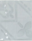 Azulejo Deco 5 x 5 Tile in Glossy Sky Blue Ceramic - TileBuys