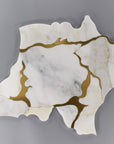 Calacatta Gold & Brass Waterjet Mosaic Tile in Geode | TileBuys