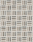 Closeup of Cappuccino Crosshatch Fabric Look 12x24 Porcelain Tile