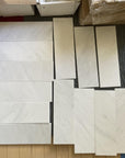 Carrara Venato Marble 4x12 Tiles in Natural Light