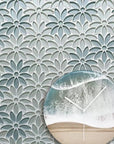 Crystal Daisy Flowers Glass Mosaic Tile | TileBuys