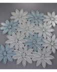 Crystal Daisy Flowers Glass Mosaic Tile | TileBuys
