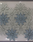 Crystal Daisy Flowers Glass Mosaic Tile | TileBuys
