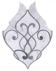 Damask Pattern Marble Waterjet Mosaic Tile - TileBuys