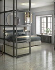 Distressed Gray Metal Look 18x36" Porcelain Tile in Grunge Greige - TileBuys