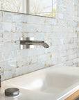 Distressed Rustic White and Rust Red Ceramic 3x12 Subway Tile - TileBuys