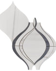 Dolomite, Bardiglio & Mother of Pearl Silver Ribbon Waterjet Mosaic Tile - TileBuys