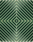Emerald Green Crackle Porcelain Ribbed 5x5 Tile