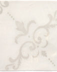 Fleur De Lis Deco 5 x 5 Tile in Glossy White Ceramic - TileBuys