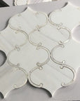 Star White Marble Arabesque Mother of Pearl Tile