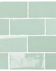 Glossy Aqua Ceramic 2.5x5" Subway Mosaic Tile Backsplash - TileBuys