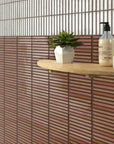 Glossy Rust Red Porcelain Kit Kat Tile Wall