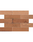 Distressed Orange-Red Porcelain 3x11 Tiles