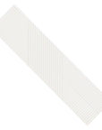 Glossy White 4 x 16 Line Patterned Ceramic Subway Wall Tile - TileBuys