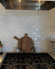 Glossy White Ceramic 2.5x5" Subway Mosaic Tile Backsplash - TileBuys