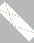 Gold Line 4 x 16 White Patterned Ceramic Subway Wall Tile - TileBuys