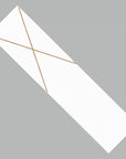 Gold Line 4 x 16 White Patterned Ceramic Subway Wall Tile - TileBuys
