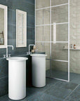 Grunge White Metal Look 18x47" Ceramic Wall Tile - TileBuys