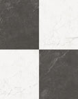 Keystone Onyx Black and White 12x12 TIles in Checkerboard Layout