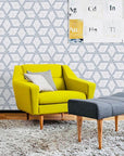 Large Patterned Hexagon Waterjet Mosaic Tile in Dolomite White, Latin Gray Marble, Mother of Pearl - TileBuys