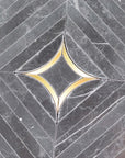 Luxe Nero Black Marble with Brass Inlay Waterjet Mosaic Tile - TileBuys
