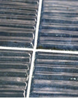 Closeup of Marine Blue Textured 2x8 Ceramic Subway Tiles