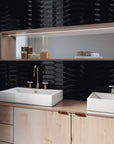 Onyx Black Ceramic Picket Tile Southampton - TileBuys