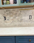 Pearlescent White Glazed Glass 2x6 Subway Mosaic Tile - TileBuys