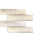 Perla Glossy Antique White Patterned Ceramic Thin Brick Tile - TileBuys
