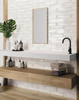 Reality Ceramic 3x12 Subway Wall Tile in Glossy Snow White - TileBuys