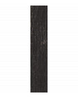 Closeup of Distressed Black Wood Look 3x24 Porcelain Tile