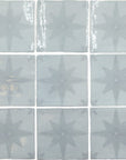 Starburst Deco 5 x 5 Tile in Glossy Sky Blue Ceramic - TileBuys