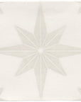 Starburst Deco 5 x 5 Tile in Glossy White Ceramic - TileBuys