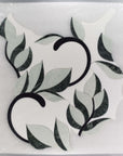 Thassos White, Nero Black, and Verde Green Leaf Marble Waterjet Mosaic Tile - TileBuys