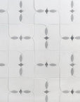 Villa Deco Tile in White Thassos & Palissandro Blue Marble