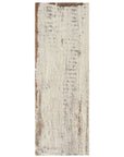 Closeup of White Distressed Wood Plank Look Porcelain Tile