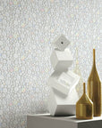 Iridescent White Glass Mosaic Penny Circle Round Tile