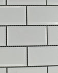 White Thassos Marble 2x4 Beveled Subway Mosaic Tile - TileBuys