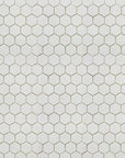 White Thassos Marble Mosaic Tile - 2" Hexagons - TileBuys