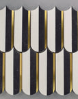 Elongated Scallop Waterjet Mosaic Tile