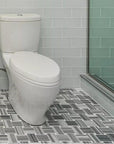 Zebra Marble Large Basketweave Tile