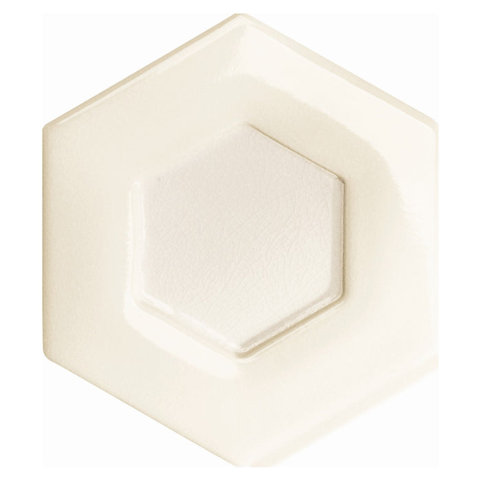 Dual 5.5" Hexagons in White Ceramic Tile | TileBuys