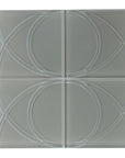Grey Glass Mosaic Tile with Raised Circles Pattern | TileBuys