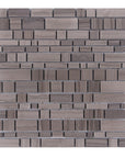 Athens Marble Mosaic Tile - Linear Squares and Rectangles - Honed | TileBuys