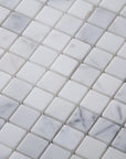 Bianco Carrara Marble Mosaic Tile - 1" Squares - Polished | TileBuys