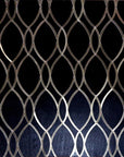 Black Porcelain and Gold Metal Ribbon Mosaic Tile - Black and Gold Art Deco Tile | TileBuys