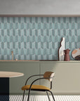 Glass Mosaic Tile - Cosmopolitan Chevron in Zurich | TileBuys