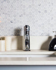 Carrara Bianco Marble Mosaic Tile - 1" Hexagons - Polished | TileBuys
